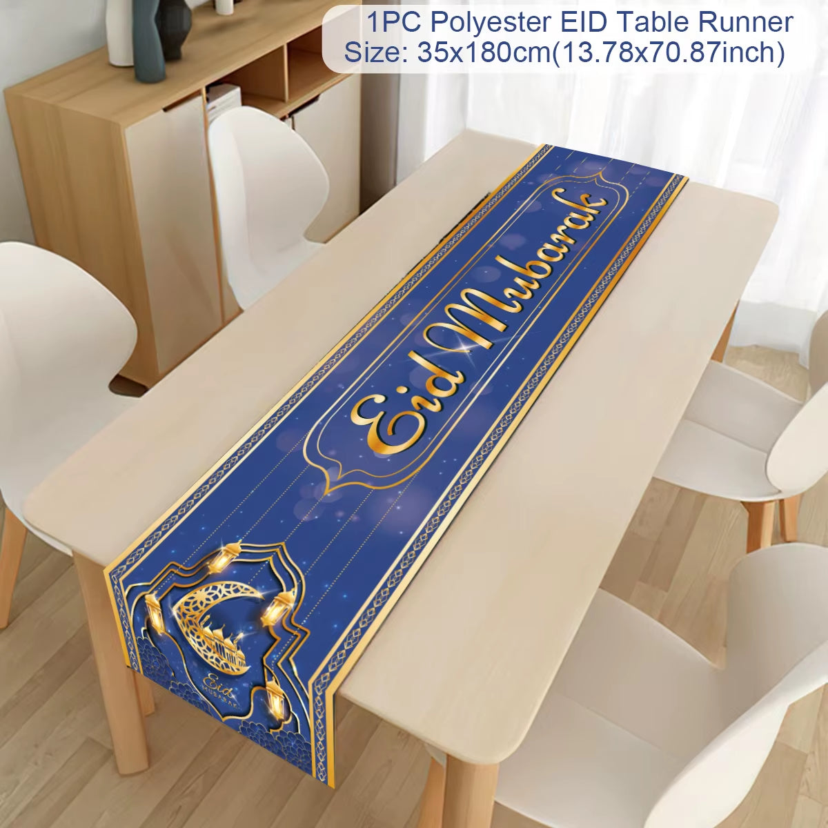 Ramadan Decoration 2025 Table Runner EID Mubarak Decor for Home Tablecloth Ramadan Kareem Islamic Muslim Party Eid Al Adha Gifts